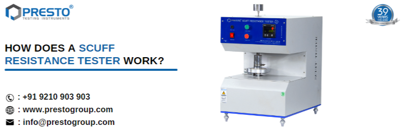 How does a scuff resistance tester work?